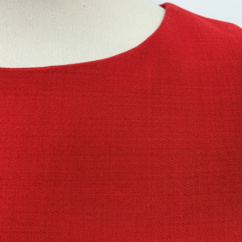 Body by Victoria Women's Dress Size 8 Red‎ Sleeveless Wool Blend - Picture 5 of 11
